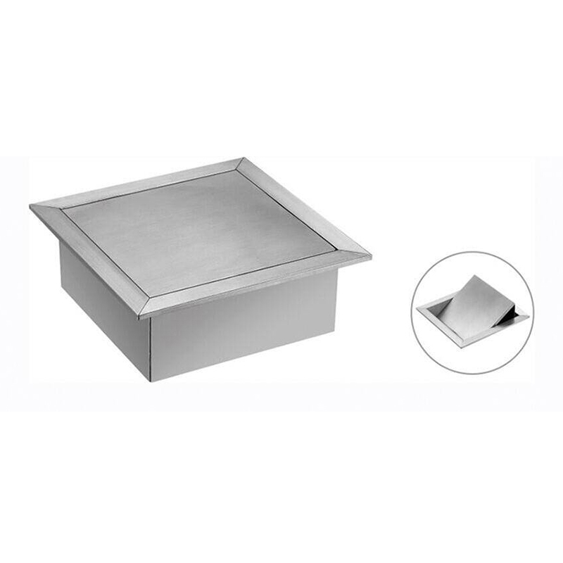 不锈钢无底垃圾槽(带盖)