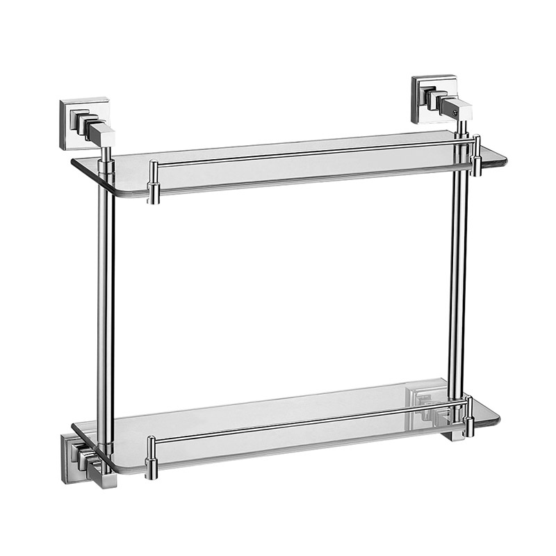 双层玻璃置物架